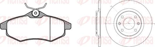 Remsa 8881.00 - Brake Set, disc brakes autospares.lv