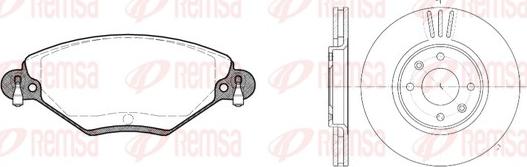 Remsa 8828.00 - Brake Set, disc brakes autospares.lv