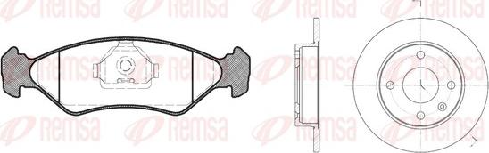 Remsa 8285.00 - Brake Set, disc brakes autospares.lv