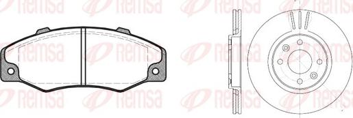 Remsa 8220.01 - Brake Set, disc brakes autospares.lv