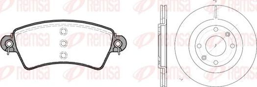 Remsa 8726.00 - Brake Set, disc brakes autospares.lv