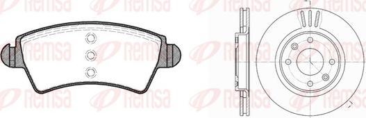 Remsa 8726.01 - Brake Set, disc brakes autospares.lv