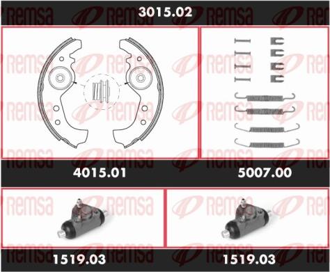 Remsa 3015.02 - Brake Shoe Set autospares.lv