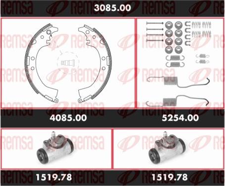 Remsa 3085.00 - Brake Shoe Set autospares.lv