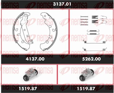 Remsa 3137.01 - Brake Shoe Set autospares.lv