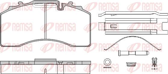 Remsa JCA 1416.80 - Brake Pad Set, disc brake autospares.lv