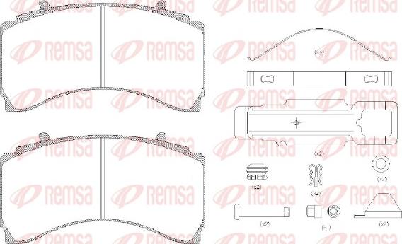 Remsa JCA 1479.81 - Brake Pad Set, disc brake autospares.lv