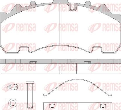 Remsa JCA 1554.80 - Brake Pad Set, disc brake autospares.lv