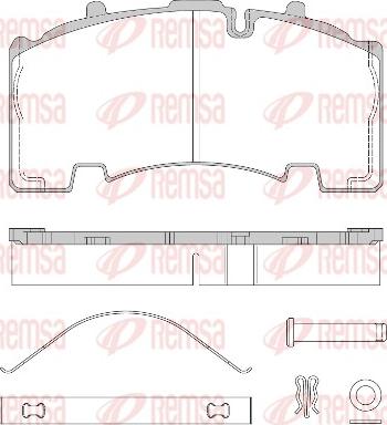 Remsa JCA 1555.80 - Brake Pad Set, disc brake autospares.lv