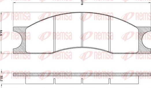 Remsa JCA 1001 - Brake Pad Set, disc brake autospares.lv