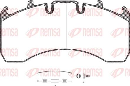 Remsa JCA 1156.00 - Brake Pad Set, disc brake autospares.lv