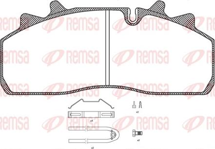 Remsa JCA 1254.80 - Brake Pad Set, disc brake autospares.lv