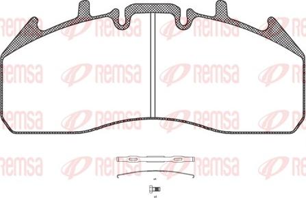 Remsa JCA 1257.00 - Brake Pad Set, disc brake autospares.lv