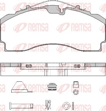 Remsa JCA 1704.80 - Brake Pad Set, disc brake autospares.lv