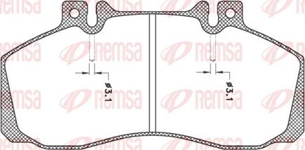 Remsa JCA 245.00 - Brake Pad Set, disc brake autospares.lv