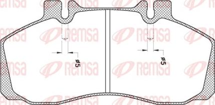 Remsa JCA 245.20 - Brake Pad Set, disc brake autospares.lv
