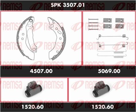 Remsa SPK 3507.01 - Brake Shoe Set autospares.lv