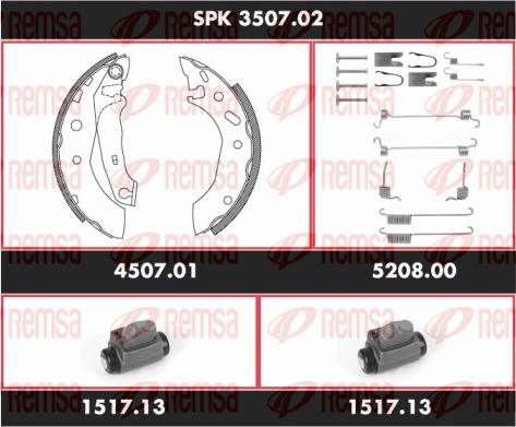 Remsa SPK 3507.02 - Brake Shoe Set autospares.lv