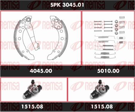 Remsa SPK 3045.01 - Brake Shoe Set autospares.lv