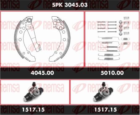 Remsa SPK 3045.03 - Brake Shoe Set autospares.lv