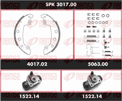 Remsa SPK 3017.00 - Brake Shoe Set autospares.lv