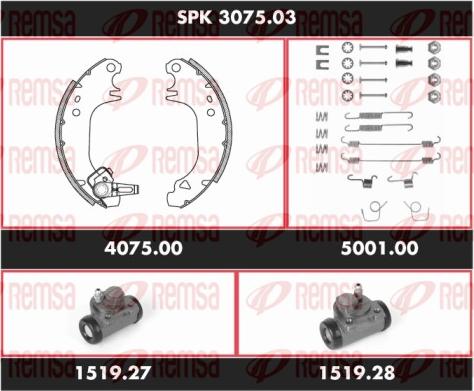 Remsa SPK 3075.03 - Brake Shoe Set autospares.lv