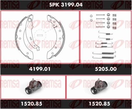 Remsa SPK 3199.04 - Brake Shoe Set autospares.lv