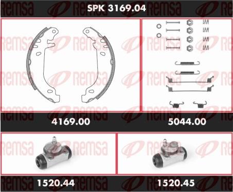 Remsa SPK 3169.04 - Brake Shoe Set autospares.lv