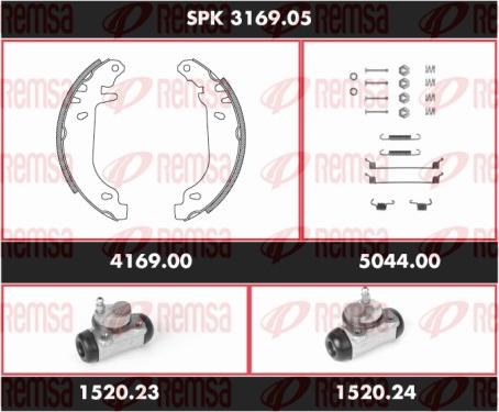 Remsa SPK 3169.05 - Brake Shoe Set autospares.lv