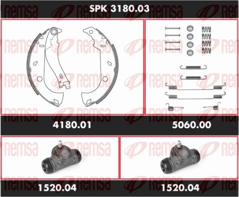 Remsa SPK 3180.03 - Brake Shoe Set autospares.lv
