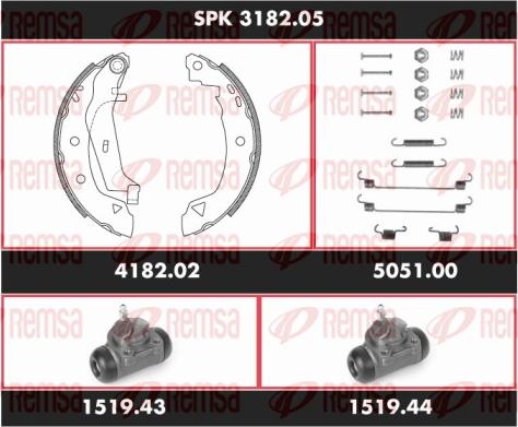 Remsa SPK 3182.05 - Brake Shoe Set autospares.lv