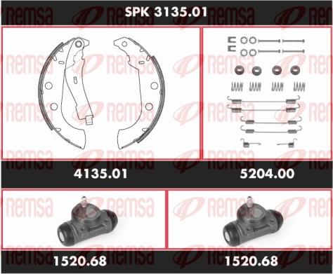 Remsa SPK 3135.01 - Brake Shoe Set autospares.lv