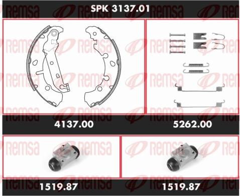 Remsa SPK 3137.01 - Brake Shoe Set autospares.lv