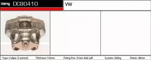 Remy DC80410 - Brake Caliper autospares.lv