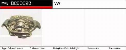 Remy DC80623 - Brake Caliper autospares.lv