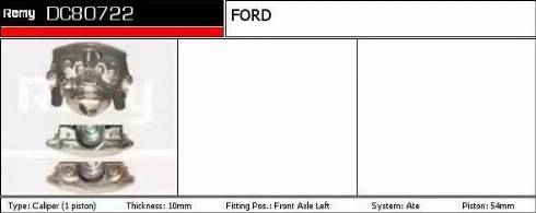 Remy DC80722 - Brake Caliper autospares.lv