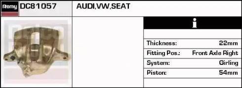 Remy DC81057 - Brake Caliper autospares.lv