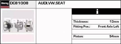 Remy DC81008 - Brake Caliper autospares.lv