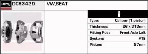 Remy DC83420 - Brake Caliper autospares.lv