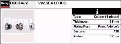 Remy DC83422 - Brake Caliper autospares.lv