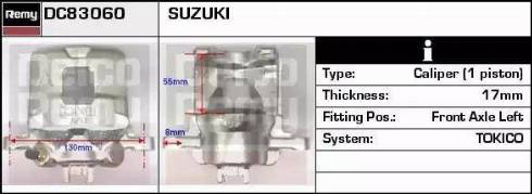 Remy DC83060 - Brake Caliper autospares.lv