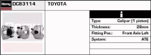 Remy DC83114 - Brake Caliper autospares.lv