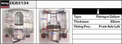 Remy DC83134 - Brake Caliper autospares.lv