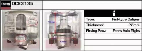 Remy DC83135 - Brake Caliper autospares.lv