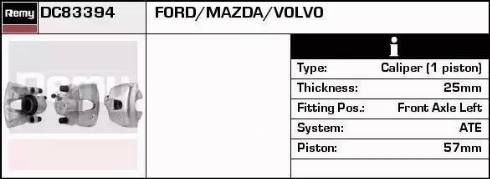 Remy DC83394 - Brake Caliper autospares.lv