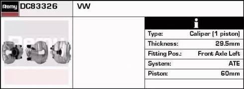 Remy DC83326 - Brake Caliper autospares.lv