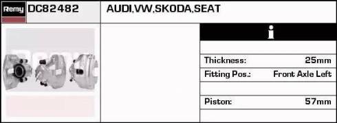 Remy DC82482 - Brake Caliper autospares.lv