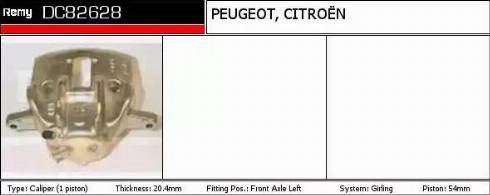 Remy DC82628 - Brake Caliper autospares.lv