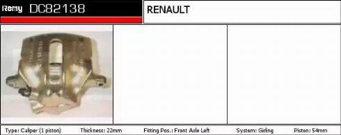 Remy DC82138 - Brake Caliper autospares.lv