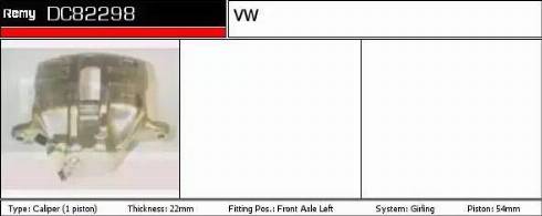 Remy DC82298 - Brake Caliper autospares.lv